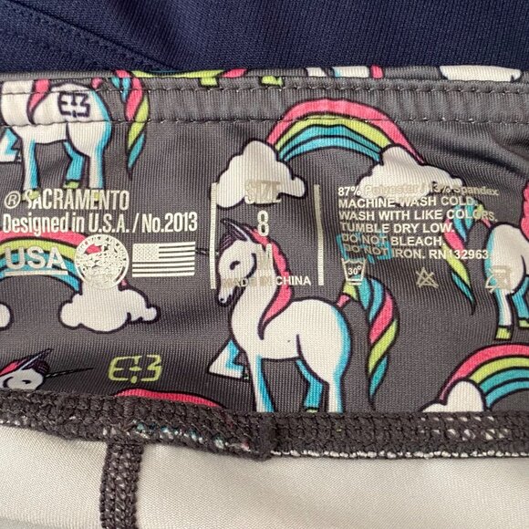 Med Unicorn & Rainbow Patterned Athletic Shorts NWOT - Picture 6 of 7